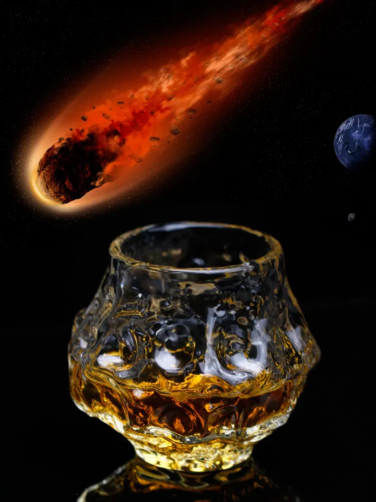 New European Style Light Luxury Wind Glass Planet Wandering Series-Meteorite Cup Wine Whiskey