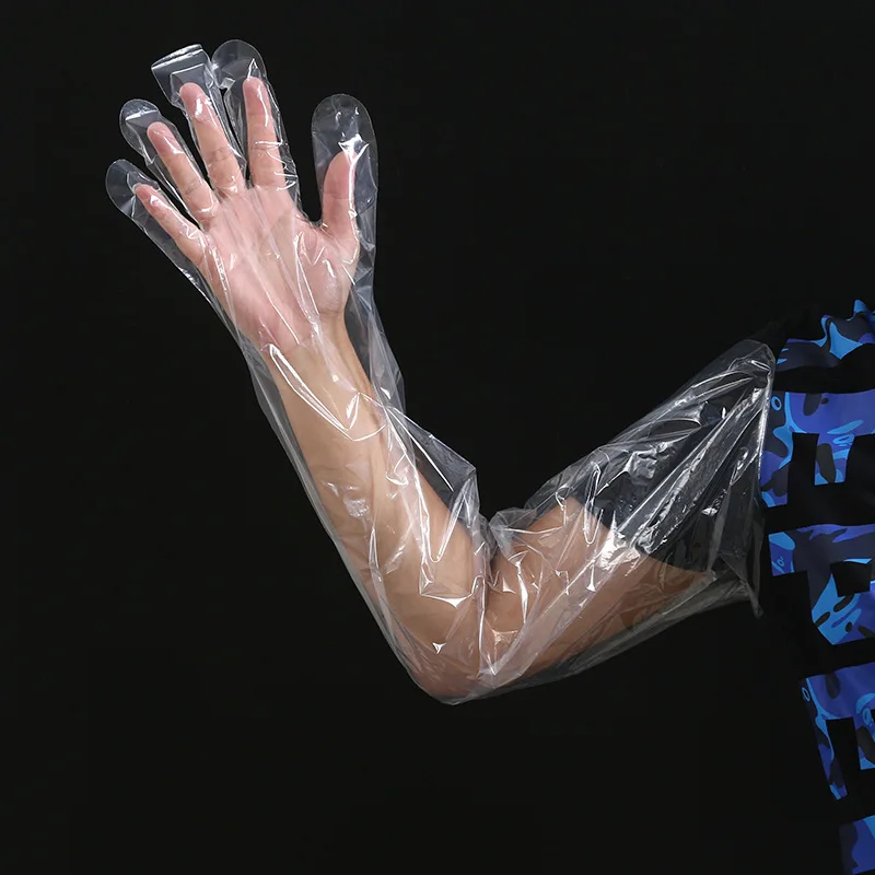 50pcs/Thickened Veterinary Disposable Long-Arm Gloves Pig, Cattle and Sheep Check Insemination Thickened Long-Arm Gloves
