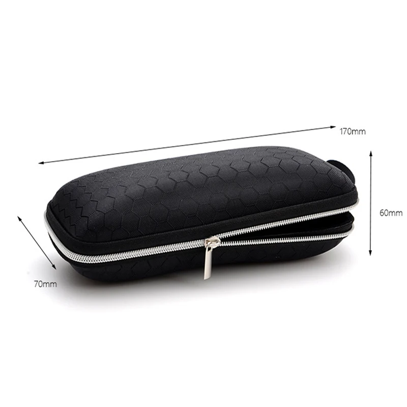 Stylish Portable Glasses Case with Lanyard and Zipper Closure