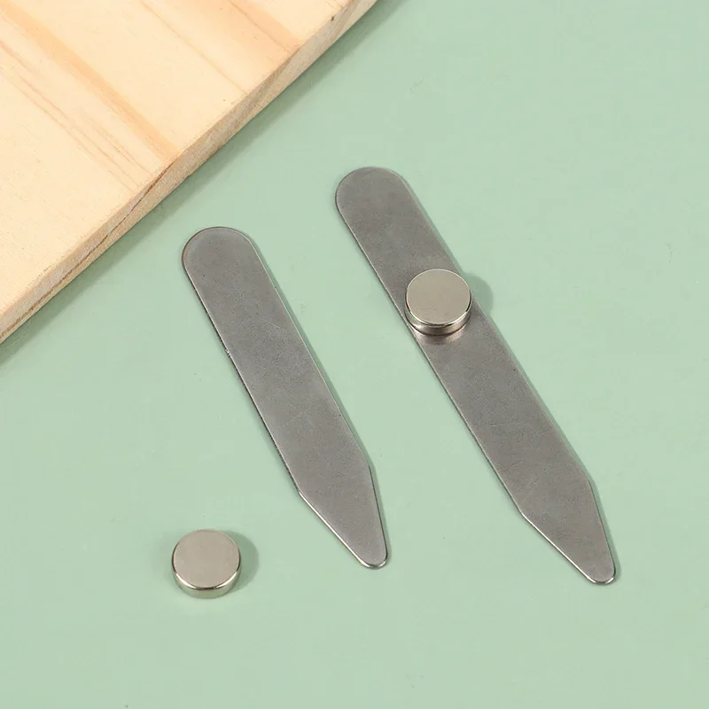 Support de col en acier inoxydable pour hommes, 3 tailles, Support de collier, cadeau pour hommes d'affaires, chemise, Inserts de rehaussement d'os fixes