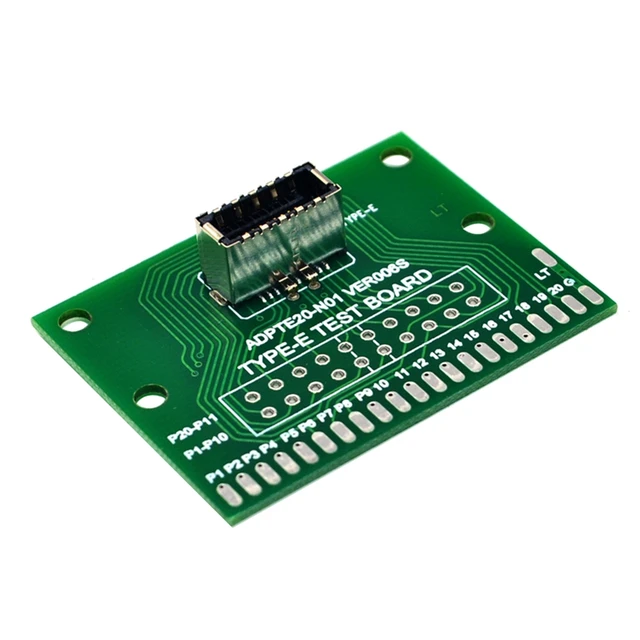 Típus-E Teszt Pcb Tábla Univerzális Usb 3.1 Type-E Port 43X33Mm 20 Tűs-E Csatlakozó Adaptere