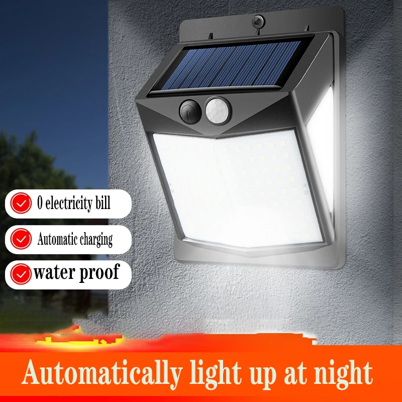 

LED Solar Motion Sensor Lights Outdoor Lighting Modes, Angle Lighting, IP67 Waterproof. Wireless Security Powered Flood Lights
