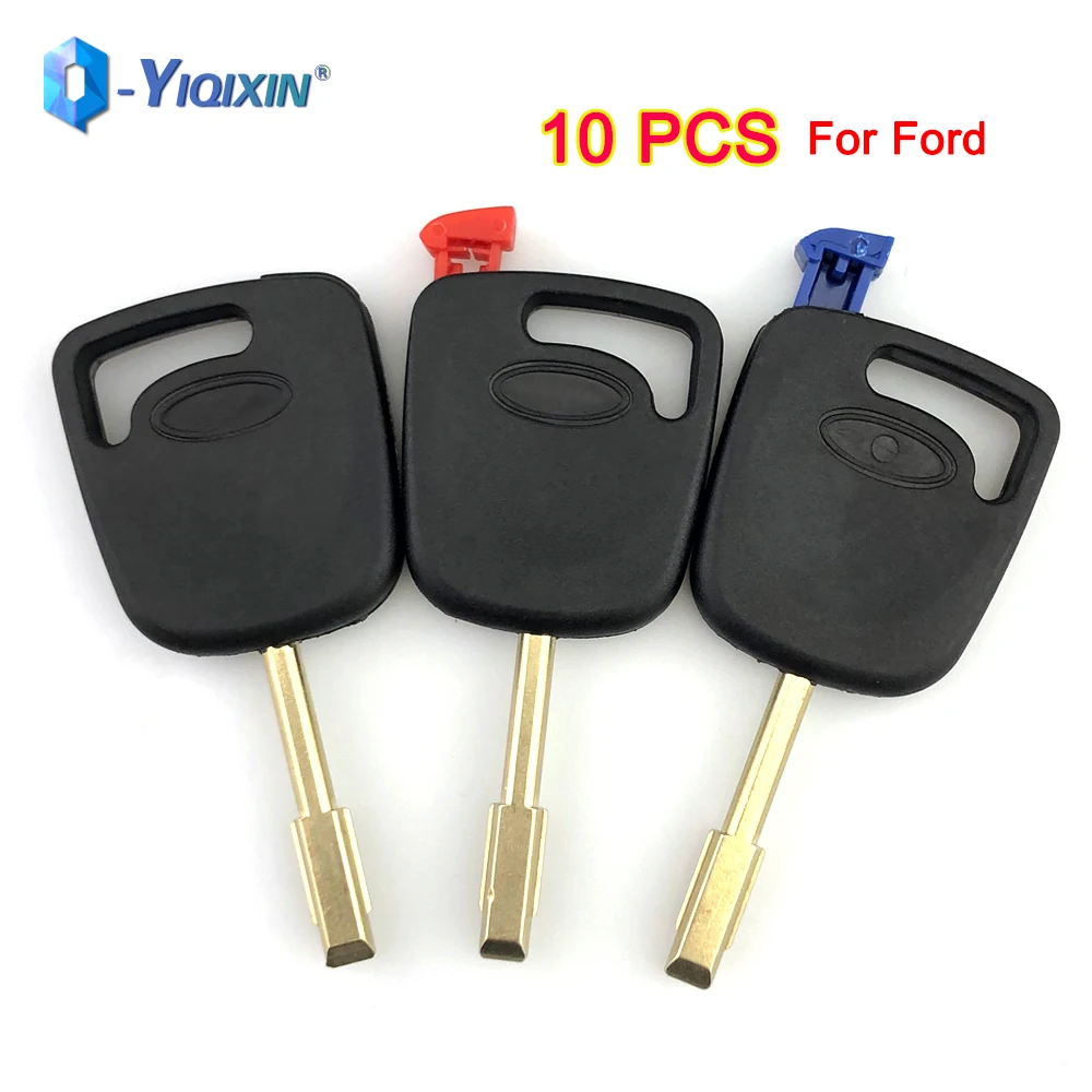 YIQIXIN 10 PCS Transponder Car Key Shell Case For Ford Focus Mondeo KA Fiesta Escort For Jaguar XJ8 Transit Connect Uncut Blade