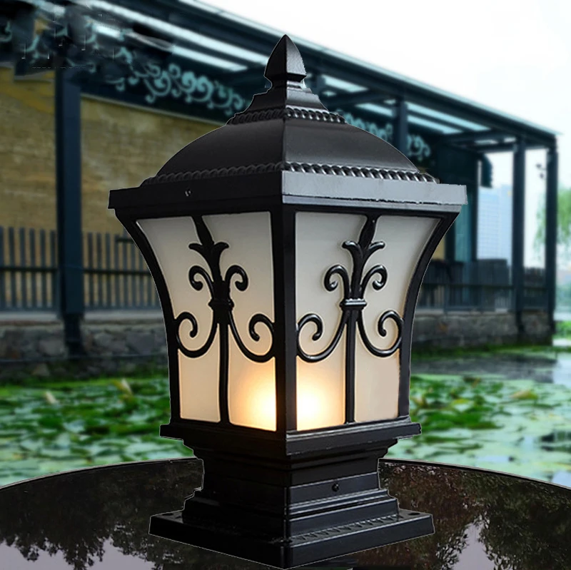 

Black Pillar Lamp Outdoor Wall Lights Garden Gate Wall Sconce Walkway Wall Lights Home Outside Wall Light Include Bulb