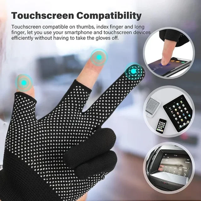Non-slip Touchscreen Nylon Gloves Men Women Summer Outdoor Riding Sport Fitness Breathable Non-slip Sunscreen Half Finger Gloves 5