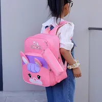 Baby Children School Bags For Kids Knapsack Cartoon Animal Baby Backpacks Kindergarten Schoolbag Girls Double Shoulders Bag 4
