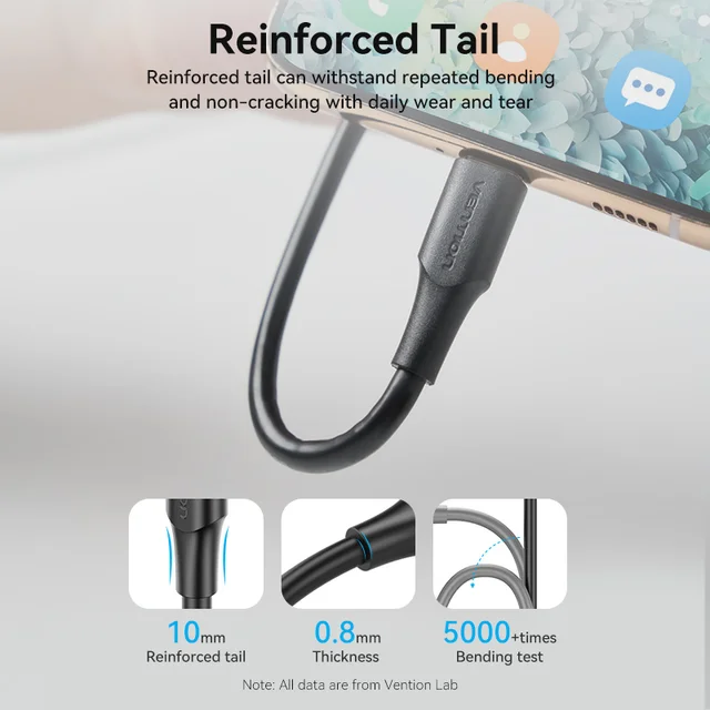 고속 충전, 내구성, 고객 평가 우수한 Vention 마이크로 USB 케이블