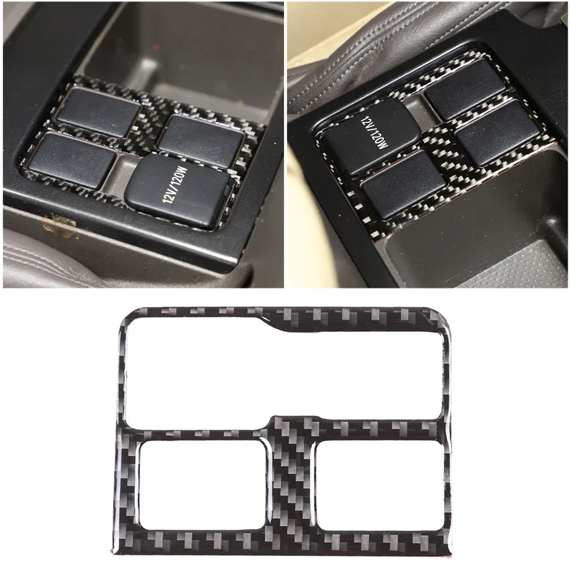 

For Toyota Land Cruiser Prado FJ150 150 2010-2017 Soft Carbon Fiber Car Center Control Charging Port Panel Trim Car Accessories