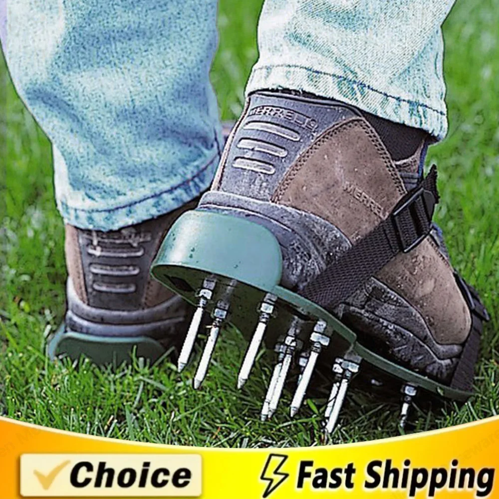 Garden Nail Shoes 1 Pair for Lawn Aeration garden lawn aerator shoes garden nail shoes
