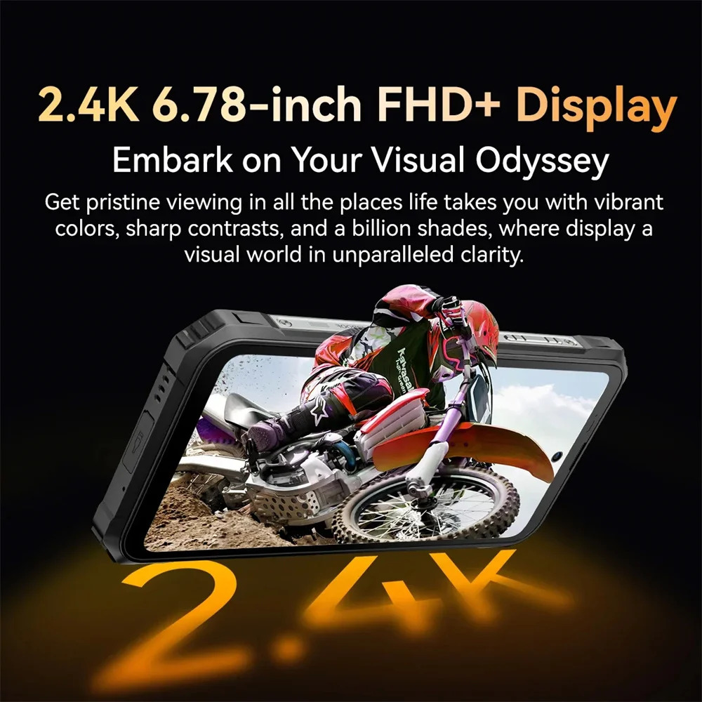 Blackview BL8000 5G Rugged Smartphones 6.78Inch 2.4K FHD+ Display Octa Core 12GB+512GB Mobile Phone 50MP 8800mAh 33W Fast Charge