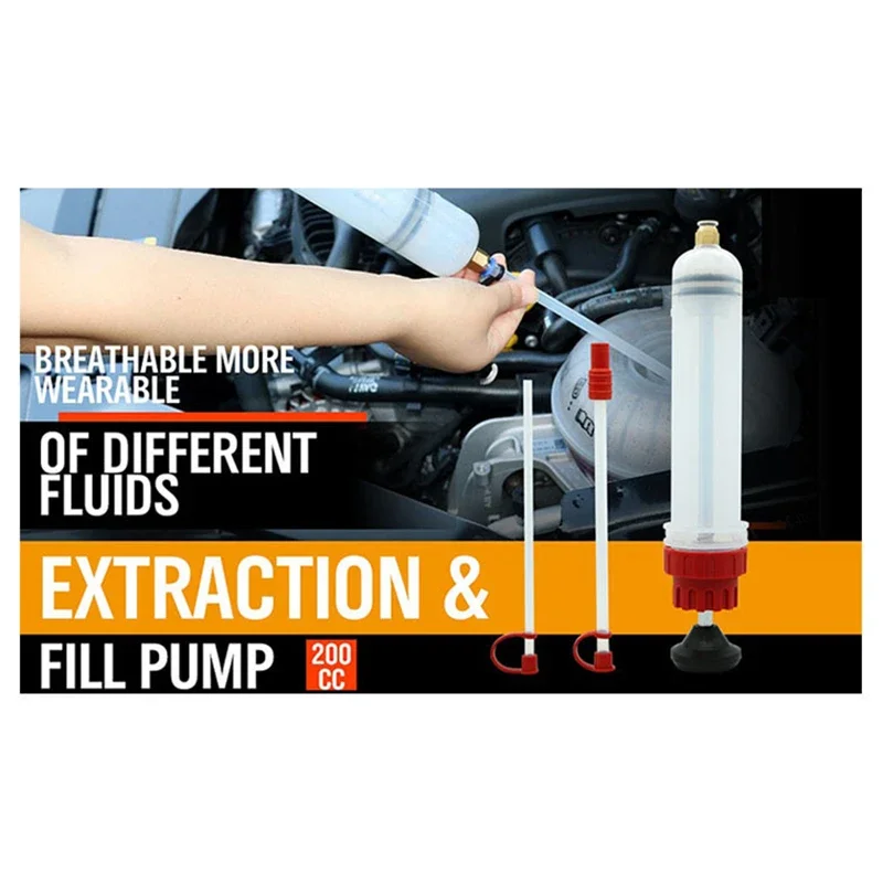 200cc Oil Extractor Filling Syringe Manual Pump Fuel Pump Auto Accessories Oil filling Equipment herramientas Car Repair Tool