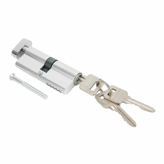 Door Locks Cylinder Thumb Turn Cylinder Lock Anti Pick 35/35 3 Keys Aluminum Alloy Home Hardware Lock Accessories
