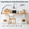 LED Desk Lamp With Clip, Desk Lamp With Eye Care, Office Light With Adjustable Brightness  3 Lighting Modes, 10 Brightness 5