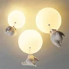 Modern Ceiling Chandelier Light Cartoon Lighting Creative Polar Bear LED Pendant Lamp Theme Hotel Kid Children Kindergarten 3