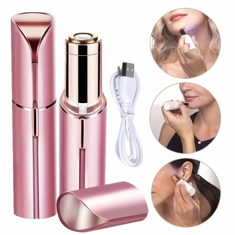 Epilator Face hair remover Lipstick Shaver USB Electric Eyebrow Trimmer Women's Hair Remover Mini Shaver epilator