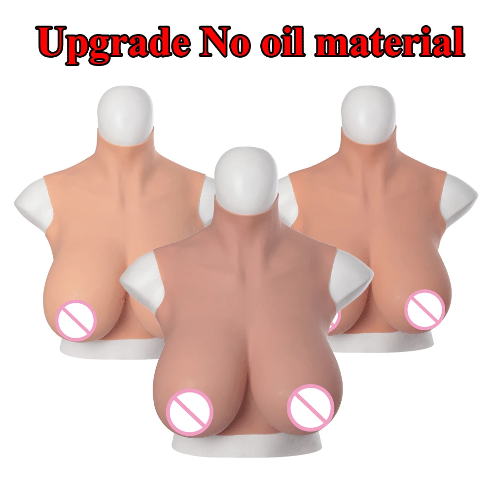 

EYUNG No Oil Fake Breasts Silicone Breastplate Ladyboy Cosplay Boobs Fake Tits Crossdresser H Cup Breast Forms For Crossdressing