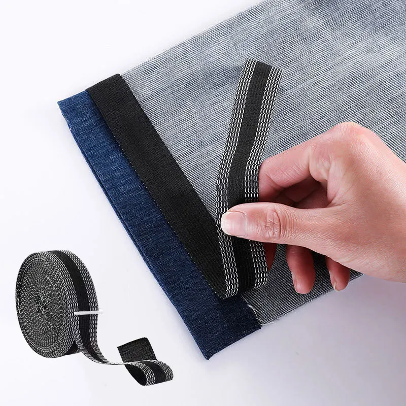 DIY Nähen Stoff selbstklebende Hosen Paste Eisen auf Hosen Rand kürzen Reparatur Hosen für Jean Kleidung und Jean Hosen Bekleidung – Detail 6
