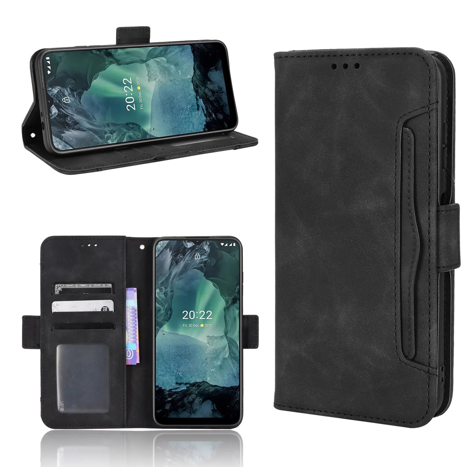 Klapber Custodia per Nokia G11 / G21 Cover in Pelle per Nokia G11 / G21 Custodia Portafoglio Borsa con Slot per Schede Flip Protettivo Morbido TPU Silicone Custodia per Nokia G11