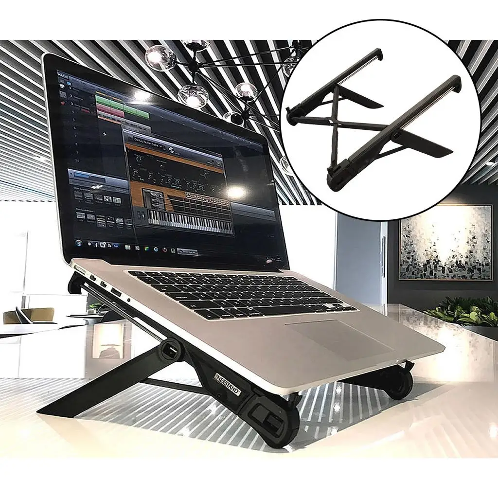Laptop Desk Stand Foldable Tray Holder Riser for 10. to 18.4" laptop stand