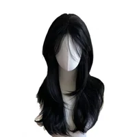 Perruque noire femme bandeau corps ondulé Rose filet à cheveux modèles en frange française haute qualité Simulation cheveux synthétique perruque 5
