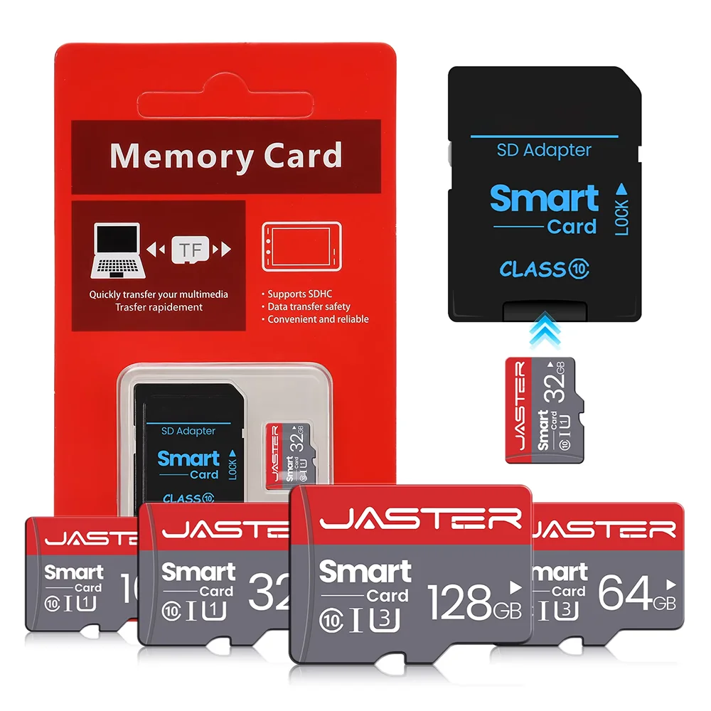 JASTER Micro SD Memory Card Class 10, High Speed TF Card for Smartphone, 256GB 128GB 64GB 32GB 16GB 8GB 4GB
