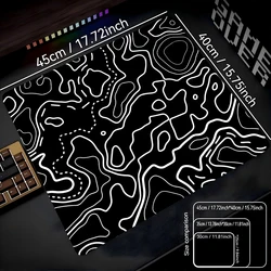 Fluid Rubber Anti - Slip Mouse Pad - Square Office Desk and Game Table Mat, 22x18 inches - 220x180x2mm (BLACK - 4)