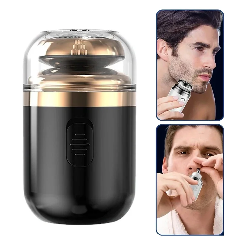 custom portable electric heating therapy vacuum acupressure scraper smart cupping massage device 2 IN 1 Mini Portable Electric Capsule Shaver Nose Hair Trimmer Rechargeable Electric Beard Scraper Knife For Men's Travel Razor