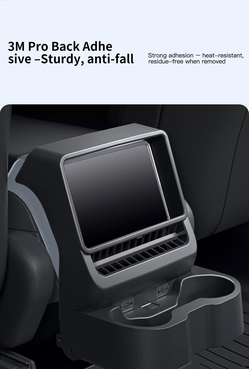 Für Tesla Model 3/Y Highland Juniper Armlehnenbox Hinterer Luftauslass Organizer Aufbewahrungsbox Getränkehalter Staubschutz Auto-Styling Zubehör – Detail 9