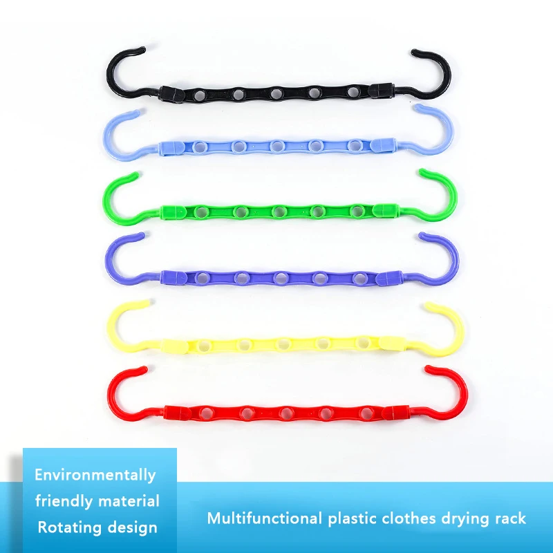 Space Saving Storage Hangers Multifunction Plastic Clothes Racks Rotary Organizer Hangers 5 Hole Magic Closet Wardrobe Organizer 5