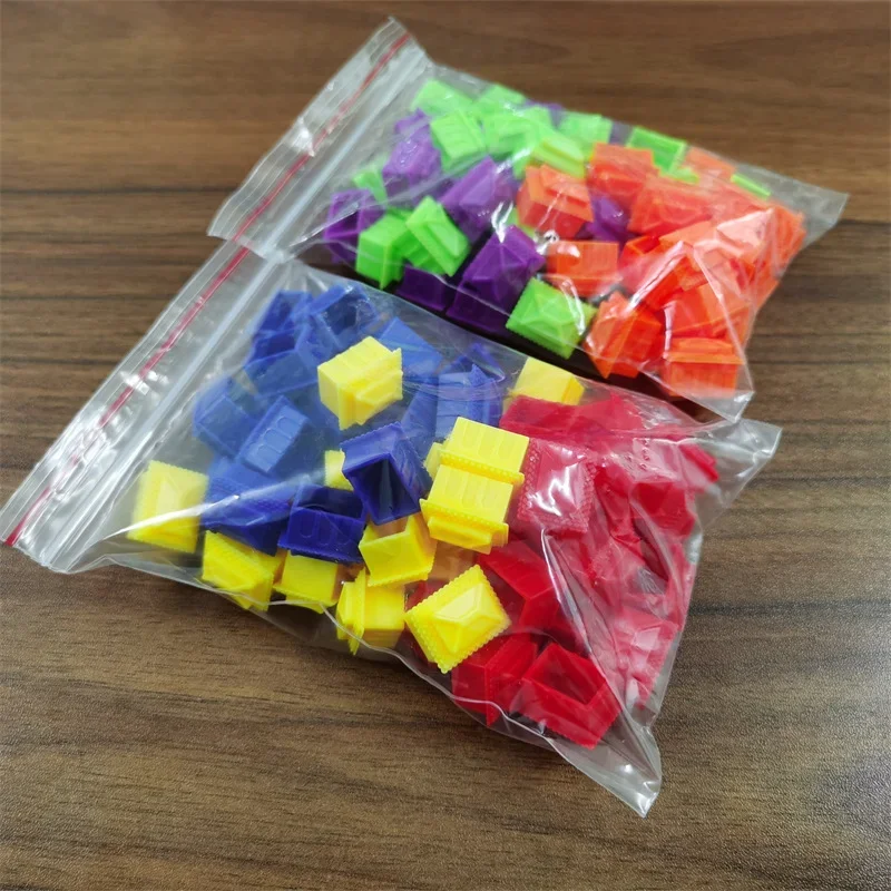 Board Game Table Games Game Replacement Pieces 60pcs/set Monopoly Game Chess House Hotel Three-dimensional Small House Accessories