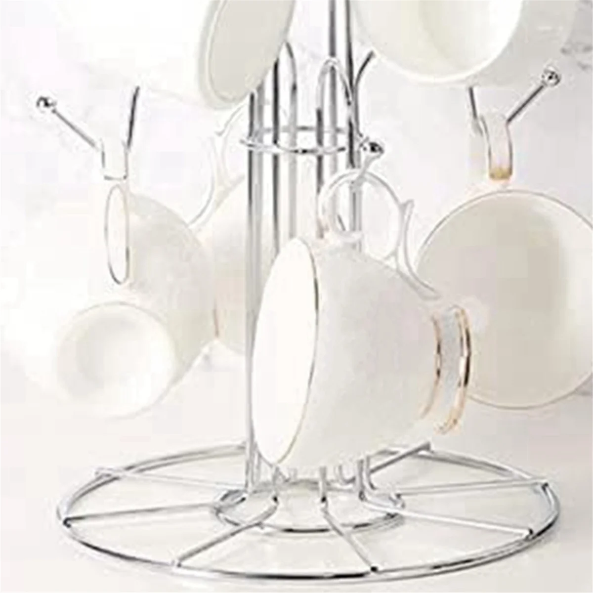 Cup Drying Rack with 8 Hooks Drainer Mug Tree Mug Organizer for Home Desktop