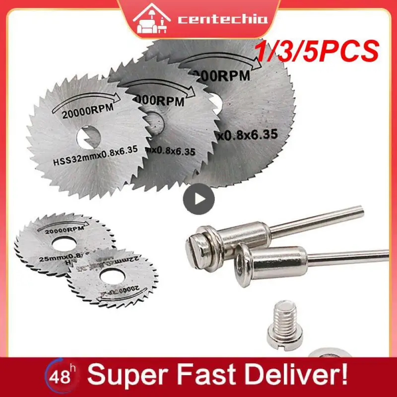 

1/3/5PCS circular saw disc wheel blades shank high speed steel mini saw blades with mandrels drill warehouse rotary wood cutout