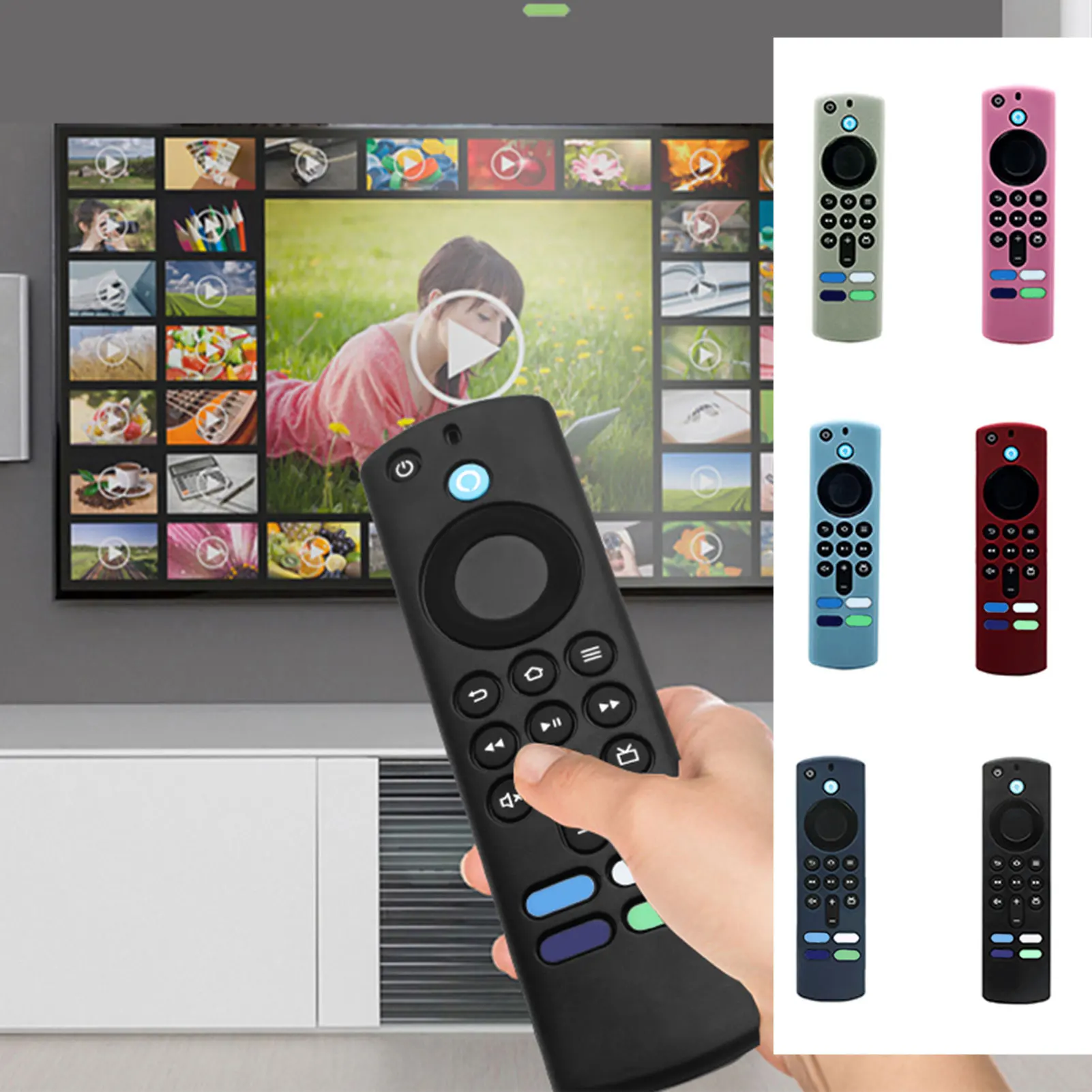 Custodia Protettiva In Silicone Per Telecomando Fire Stick Per Fire Tv Stick 4K 3Rd Gen Controller Per Telecomando Vocale Alexa