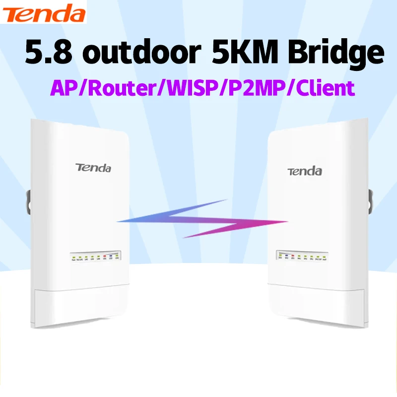 Tenda Os3 5km 5ghz 867mbps ao ar Livre Cpe sem Fio 5g Wifi Repetidor Extensor Roteador ap Ponto de Acesso Wi-fi Ponte Poe Adaptador