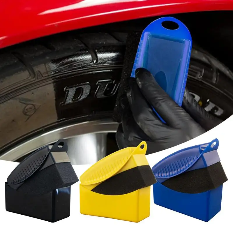 

Tire Shine Wax Applicator Pad Car Wheel Polishing Waxing Sponge Brush With Cover Cleaning Wipe Applicator Pad For Car Accessorie