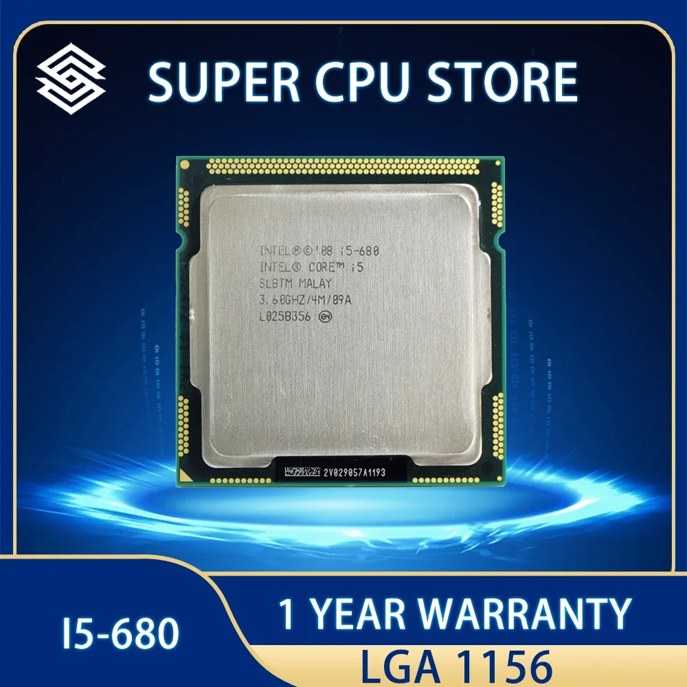 Processore Cpu Intel Core I5-680 I5 680 3.6 Ghz Dual-Core 4M 73W Lga 1156