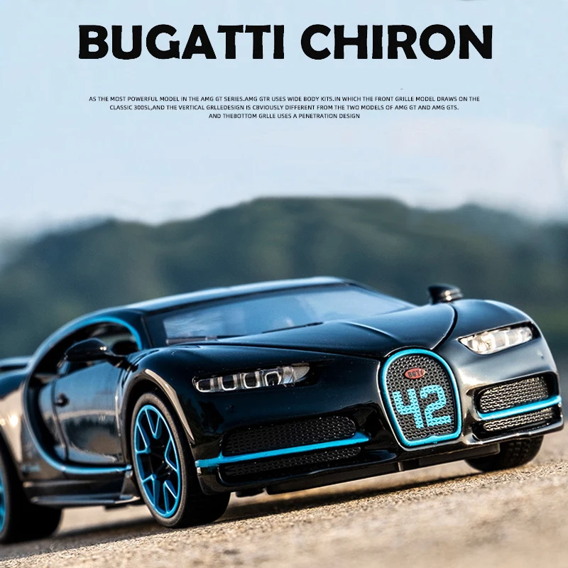 Alloy Bugatti Car Model 1:32 Veyron Collection Diecast Gift Toy w/Light&Sound 