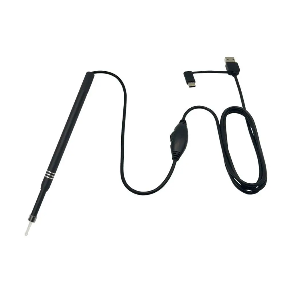 3 in 1 USB Endoscope HD Visual Ears Cleaning Earpick Spoon 6 LED Light Ear Cleaning Massage Tool