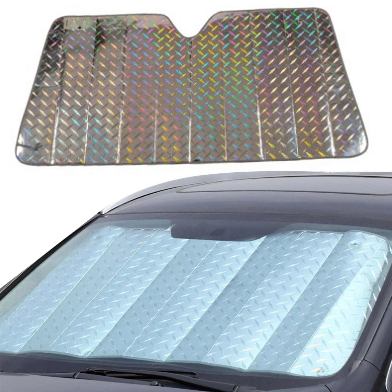 Car Windshield Sun Shade Front Window Sunshade Foldable Sun Visor Cover