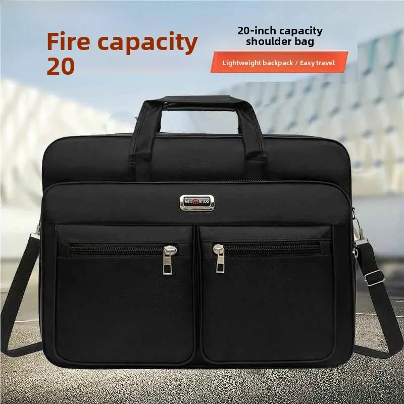 Large Capacity Oxford Cloth Business Bag Men's Briefcase Casual Handbag Work Bag Traveling Briefcase Computer Bag for Men - 2