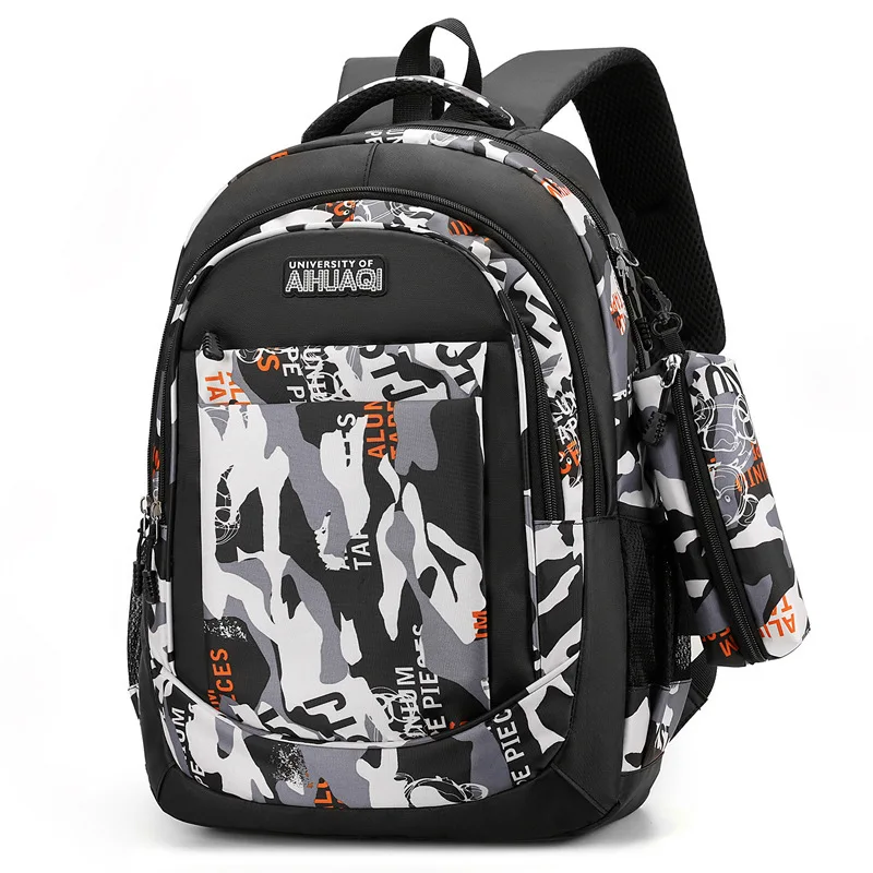 Zaino alla moda per ragazze e ragazzi Zaino da viaggio Graffiti di grande capacità per borse a doppia spalla spesse medie e alte - immagine 6