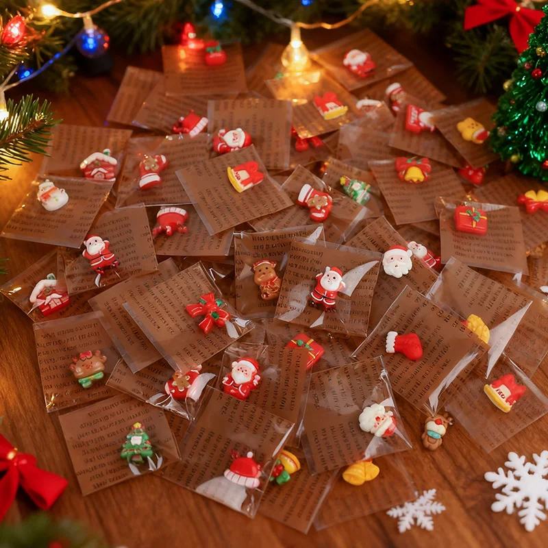 10/20PCS Resin Christmas Fridge Magnets Cartoon Santa Claus Snowman Xmas Tree Magnet Christmas Decoration For Home New Year Gift