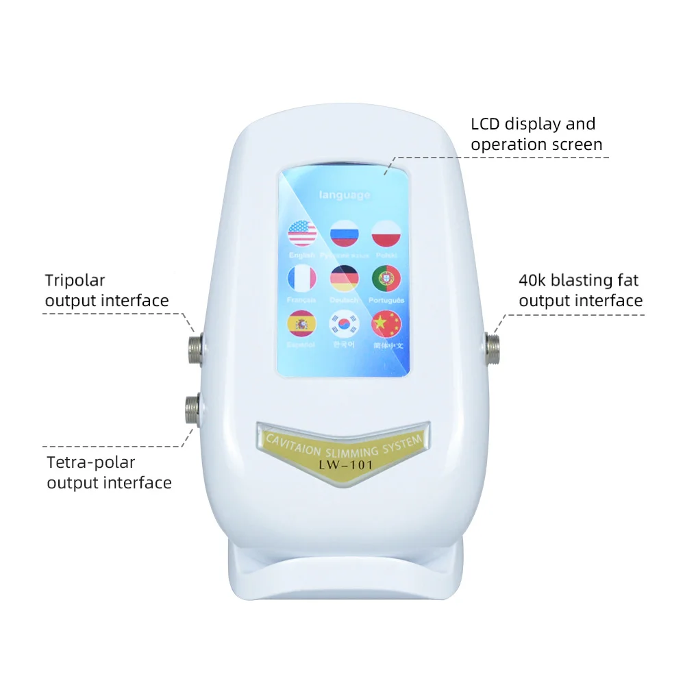 40K Cavitation Ultrasonic Body Slimming Beauty Machine Weight Loss Radio Skin Lifting Tighten Anti-wrinkle Massager Skincare 5