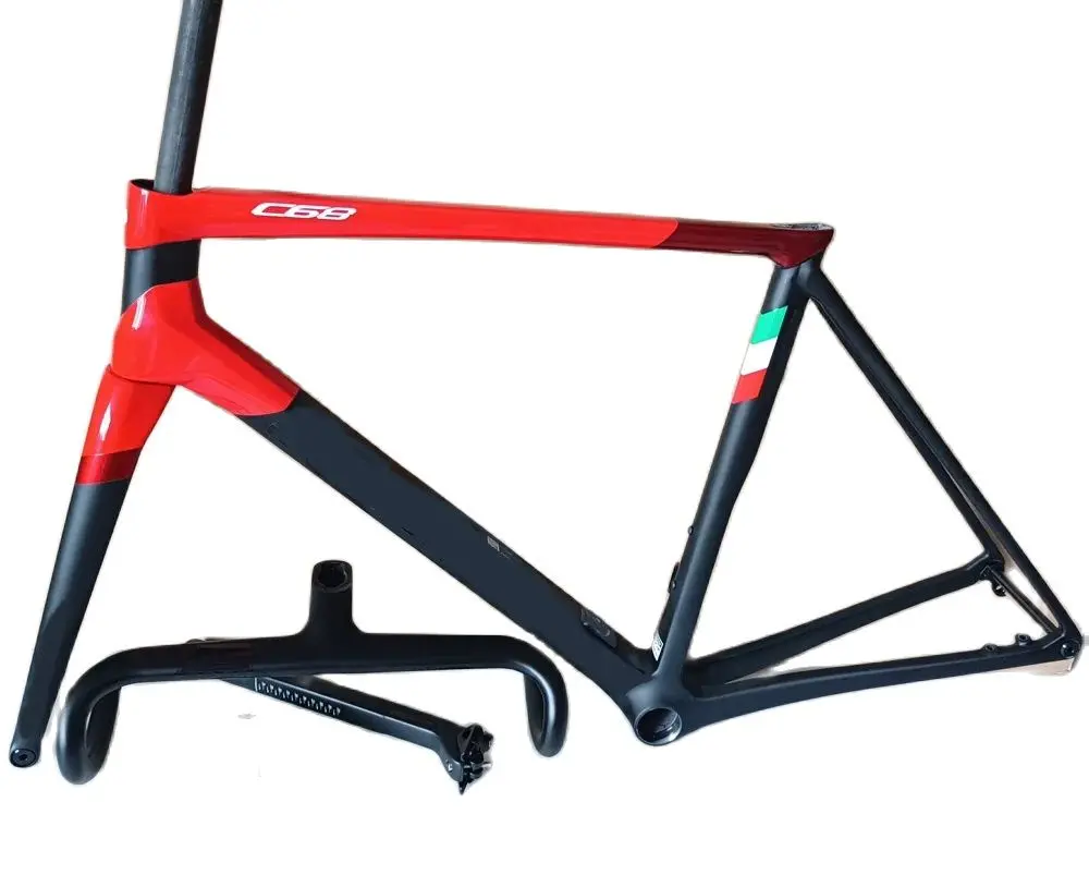 

Велосипедная карбоновая рама горячая Распродажа 6 цветов C68, черная, красная, фоторамка с рулем