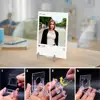 10PCS Mini Display Stand Clear Acrylic Display Easels Adjustable Plate Holder Stand Picture Frames Rack Wedding Home Decor 5