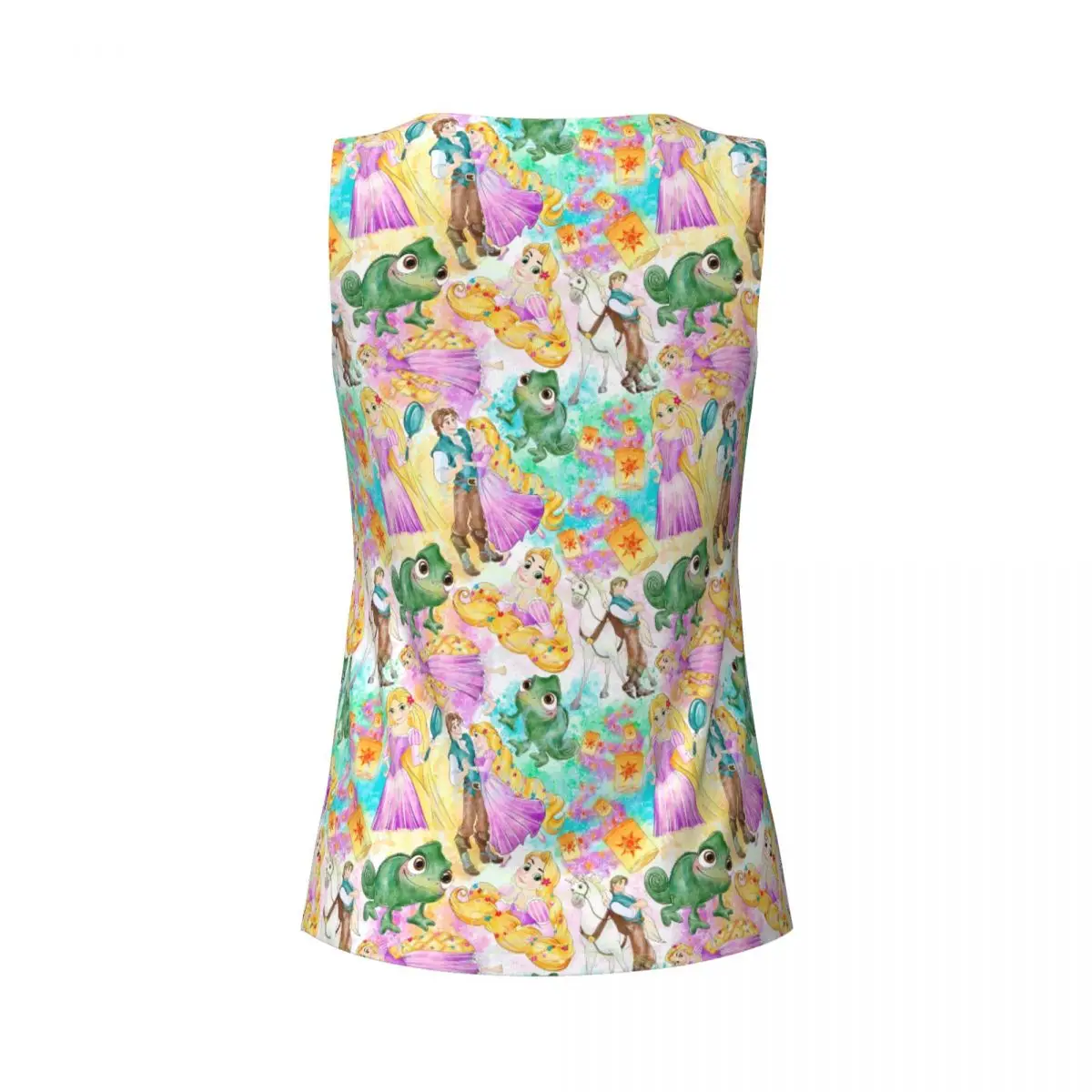 Tangled Rapunzel Princess Cute Workout Tank Tops Women Cool-Dry Sleeveless Yoga Shirt