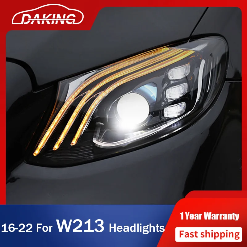 

Фары для Mercedes-benz E Class 2016-2021 W213 e200260300350l фары все светодиодные синие старт DRL сигнал поворота автомобильная лампа