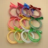 CARTER LISA 3PCS/Set Shining Buddhist Temple Rush Bracelet Candy Fluorescent Color Glitter Filled Jelly Silicone Bangles Jewelry 1