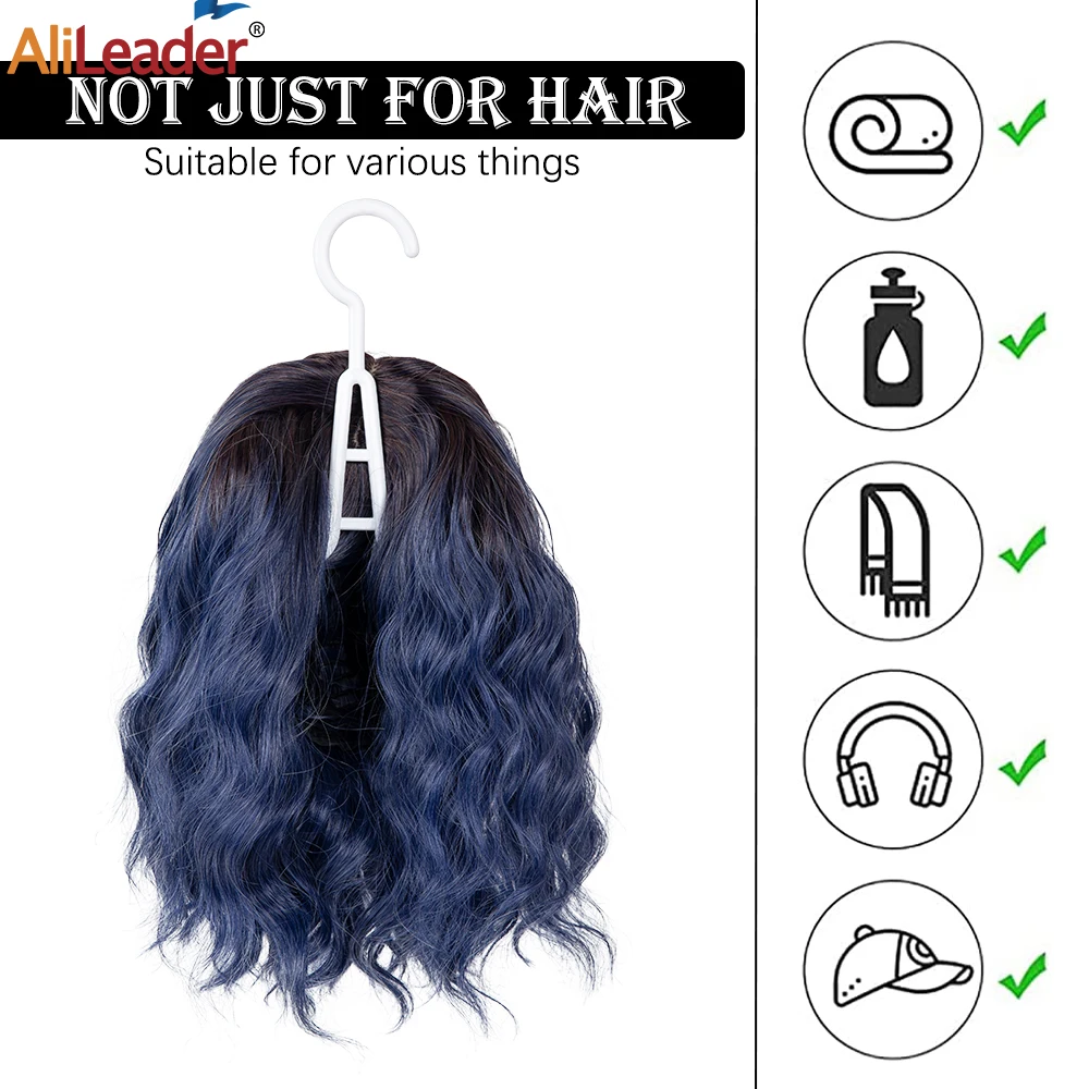 Logo Cusotm Wig Storage Bag With Hanger 60Cm 80Cm Wig Hair Extension Storage Bag With Hanger Wig Hanger With Plastic Storage Bag