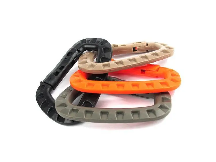5Pcs Carabiner quickdraw tool Clip Molle Webbing strap Outdoor Backpack Buckle Snap Lock Camp climb Bag Tactical hang hook clasp